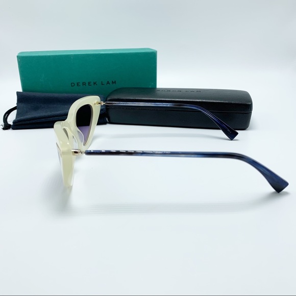 ❗️LAST PAIR❗️ Derek Lam Doris Cat Eye Sunglasses in Ivory & Navy - Picture 5 of 12
